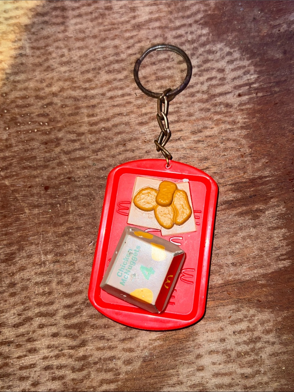 McDonald's Red Tray Keychain with Nugget Box and Nuggets